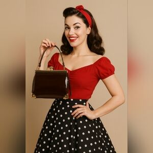 Retro Patent Leather Handbag Bag Purse New